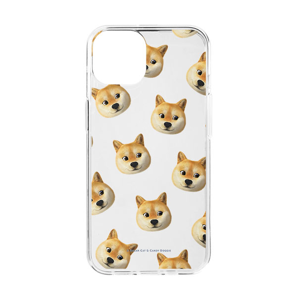 Doge the Shiba Inu Face Patterns Clear Jelly Case