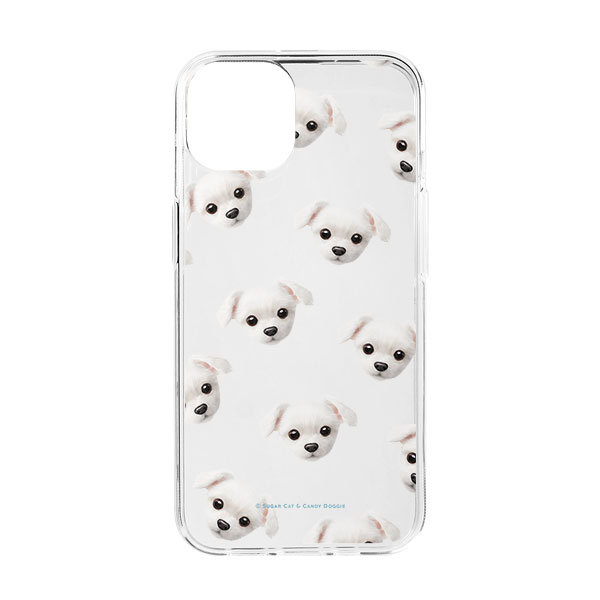 DongDong Face Patterns Clear Jelly Case