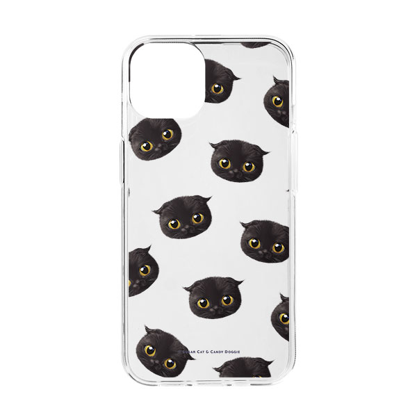 Gimo Face Patterns Clear Jelly Case