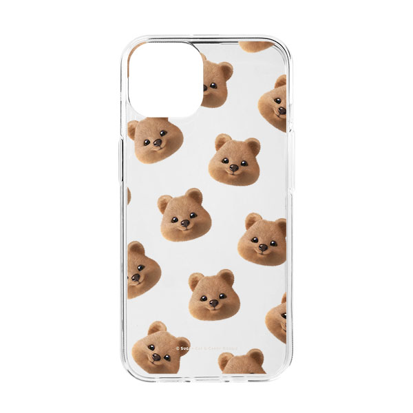 Toffee the Quokka Face Patterns Clear Jelly Case