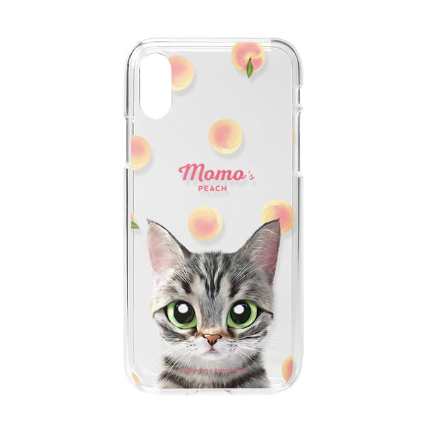 Momo the American shorthair cat’s Peach Clear Jelly Case