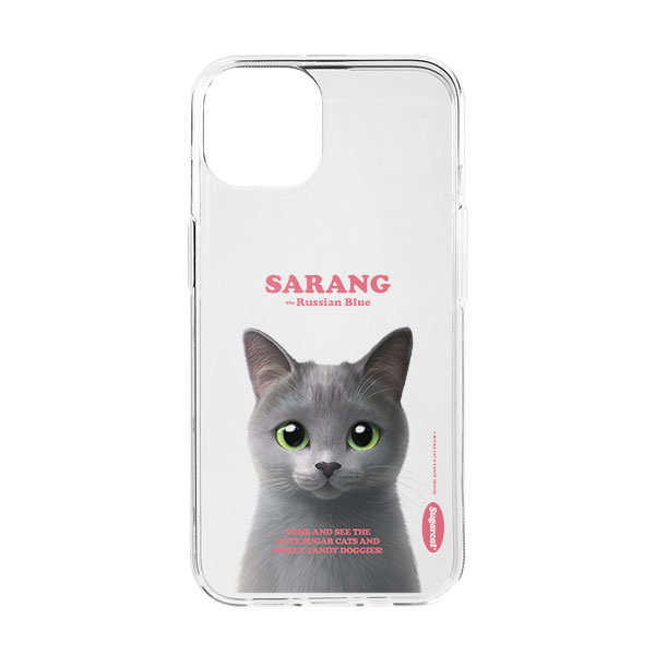 Sarang the Russian Blue Retro Clear Jelly/Gelhard Case