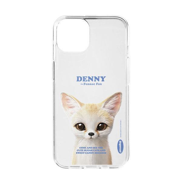 Denny the Fennec fox Retro Clear Jelly/Gelhard Case