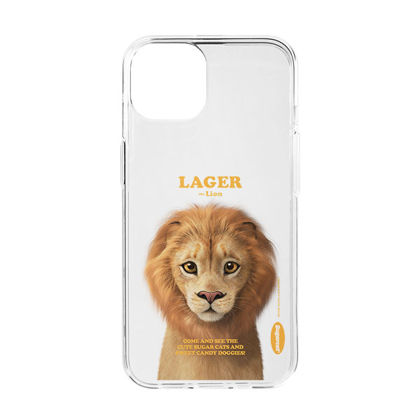 Lager the Lion Retro Clear Jelly/Gelhard Case