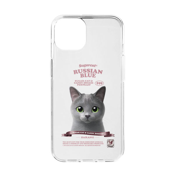 Sarang the Russian Blue New Retro Clear Jelly/Gelhard Case