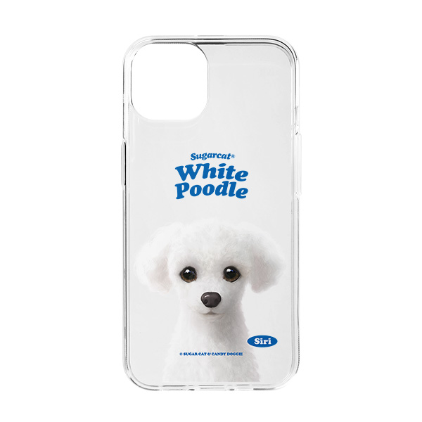 Siri the White Poodle Type Clear Jelly/Gelhard Case