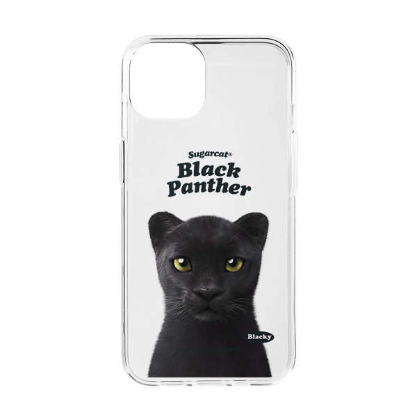 Blacky the Black Panther Type Clear Jelly/Gelhard Case