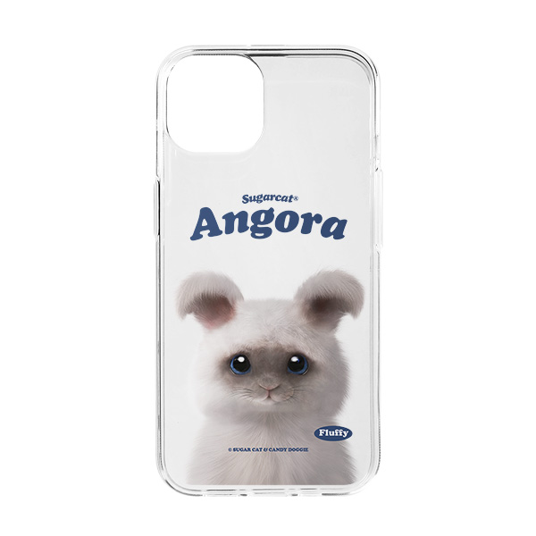 Fluffy the Angora Rabbit Type Clear Jelly/Gelhard Case
