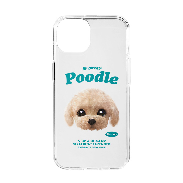 Renata the Poodle TypeFace Clear Jelly/Gelhard Case