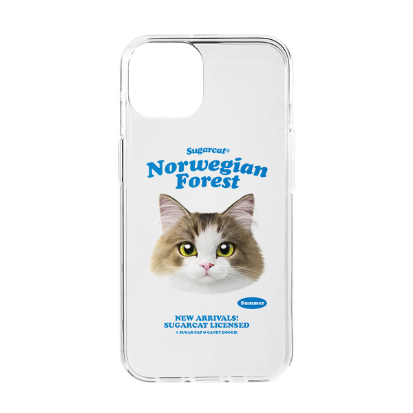 Summer the Norwegian Froest TypeFace Clear Jelly/Gelhard Case