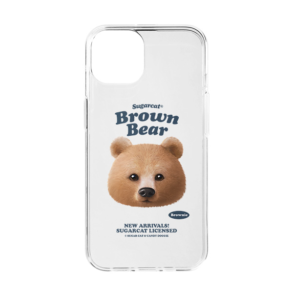 Brownie the Bear TypeFace Clear Jelly/Gelhard Case