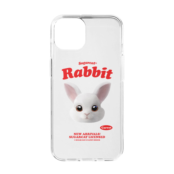 Carrot the Rabbit TypeFace Clear Jelly/Gelhard Case