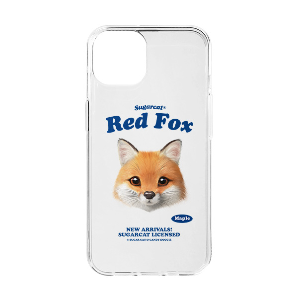 Maple the Red Fox TypeFace Clear Jelly/Gelhard Case