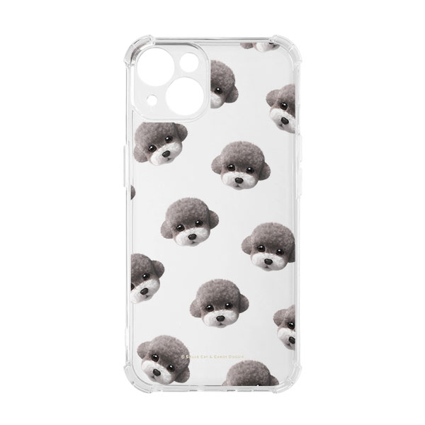Earlgray the Poodle Face Patterns Shockproof Jelly Case