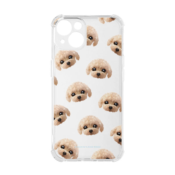 Renata the Poodle Face Patterns Shockproof Jelly Case