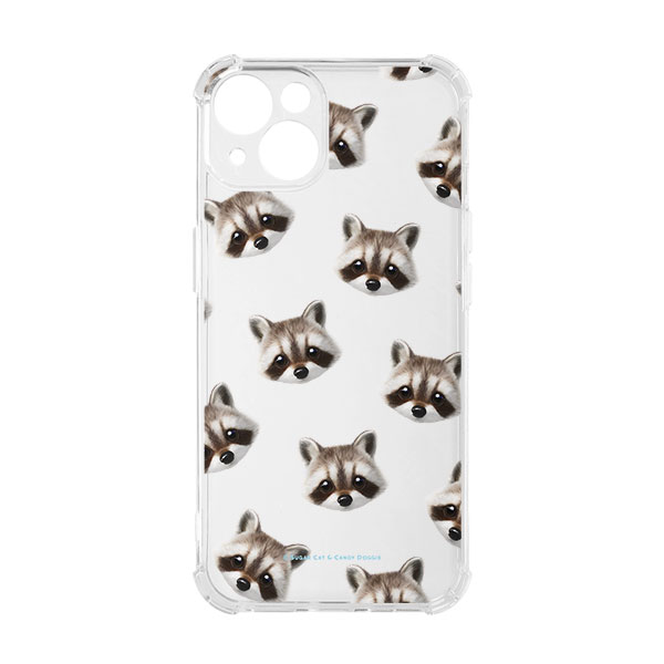 Nugulman the Raccoon Face Patterns Shockproof Jelly Case
