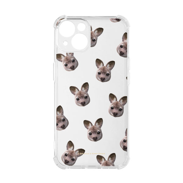 Wawa the Wallaby Face Patterns Shockproof Jelly Case