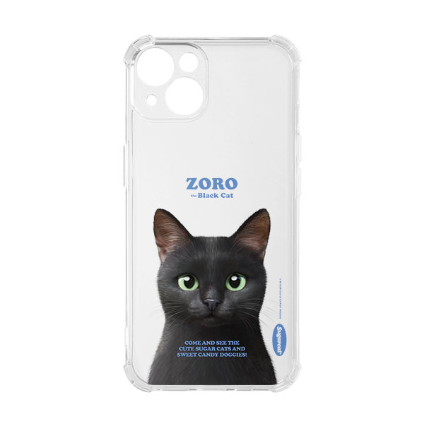 Zoro the Black Cat Retro Shockproof Jelly/Gelhard Case