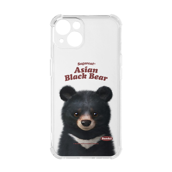 Bandal the Aisan Black Bear Type Shockproof Jelly/Gelhard Case