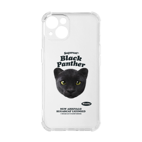 Blacky the Black Panther TypeFace Shockproof Jelly/Gelhard Case