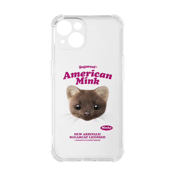 Minky the American Mink TypeFace Shockproof Jelly/Gelhard Case