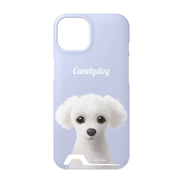 Siri the White Poodle Simple Under Card Hard Case