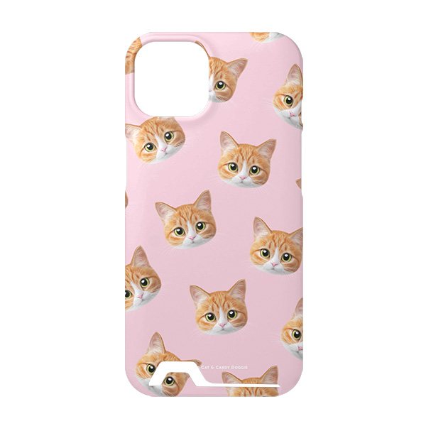 Hobak the Cheese Tabby Face Patterns Under Card Hard Case