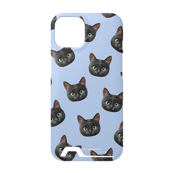 Zoro the Black Cat Face Patterns Under Card Hard Case