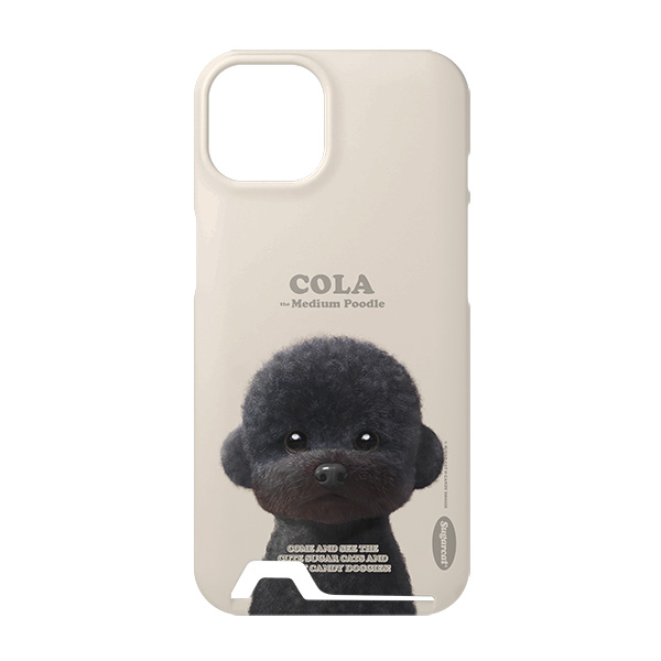 Cola the Medium Poodle Retro Under Card Hard Case