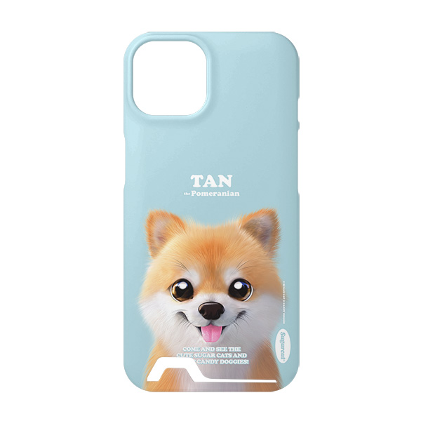 Tan the Pomeranian Retro Under Card Hard Case