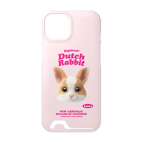 Luna the Dutch Rabbit TypeFace Under Card Hard Case