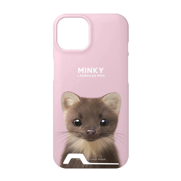 Minky the American Mink Under Card Hard Case