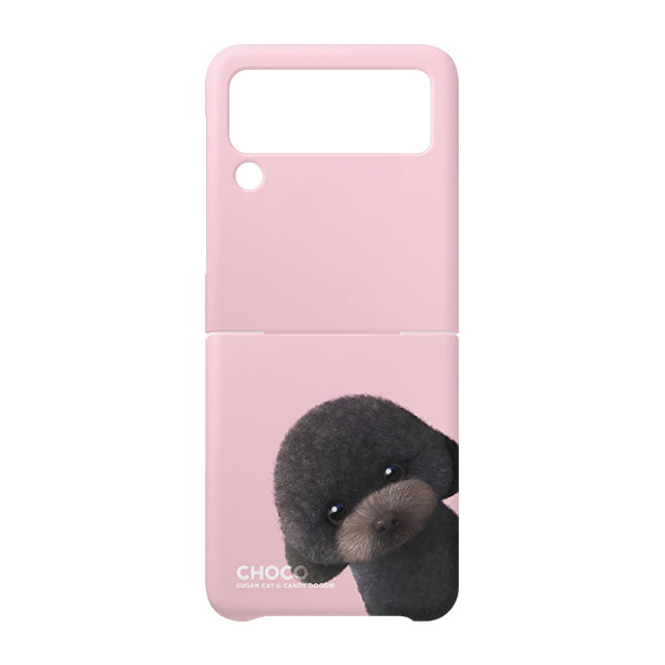 Choco the Black Poodle Peekaboo Hard Case for ZFLIP series