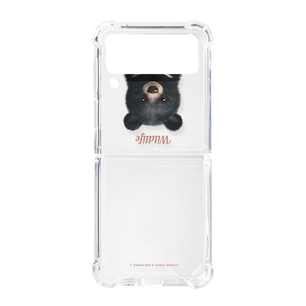 Bandal the Aisan Black Bear Simple Shockproof Gelhard Case for ZFLIP series