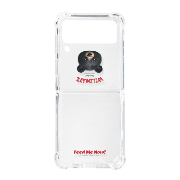 Bandal the Aisan Black Bear Feed Me Shockproof Gelhard Case for ZFLIP series