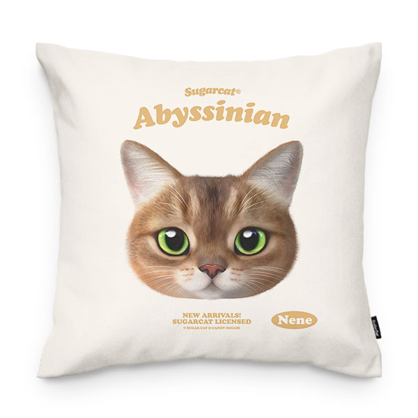 Nene the Abyssinian TypeFace Throw Pillow