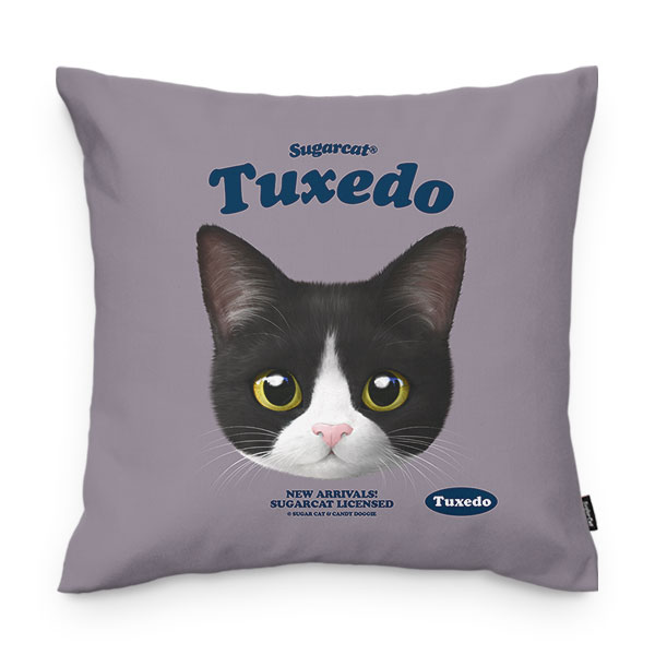 Tuxedo TypeFace Throw Pillow