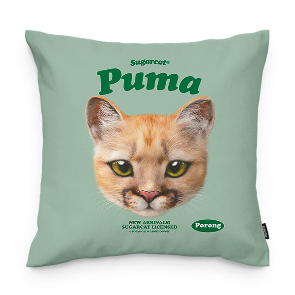 Porong the Puma TypeFace Throw Pillow