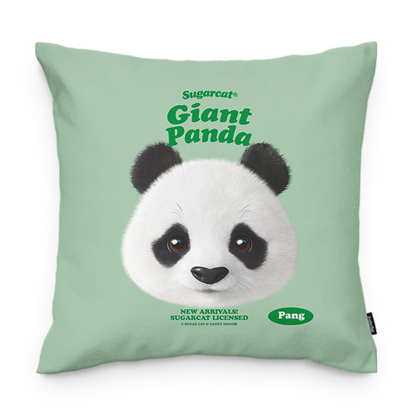 Pang the Giant Panda TypeFace Throw Pillow