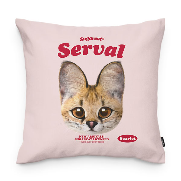 Scarlet the Serval TypeFace Throw Pillow