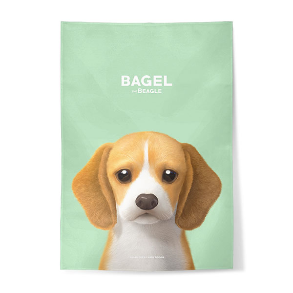 Bagel the Beagle Fabric Poster