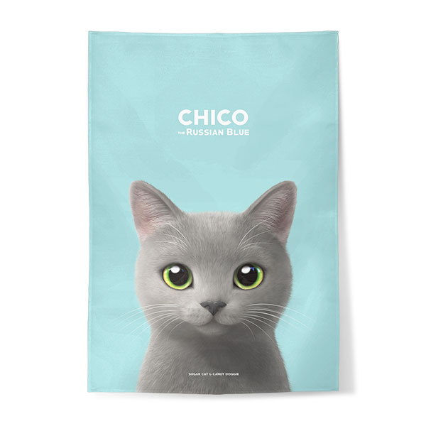 Chico the Russian Blue Fabric Poster