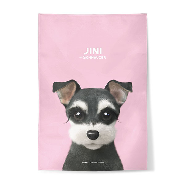 Jini the Schnauzer Fabric Poster