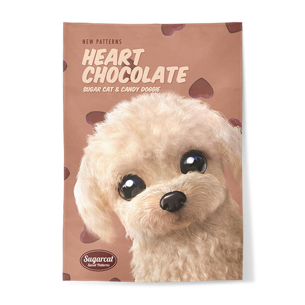 Renata the Poodle’s Heart Chocolate New Patterns Fabric Poster