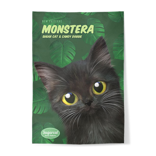 Ruru the Kitten’s Monstera New Patterns Fabric Poster