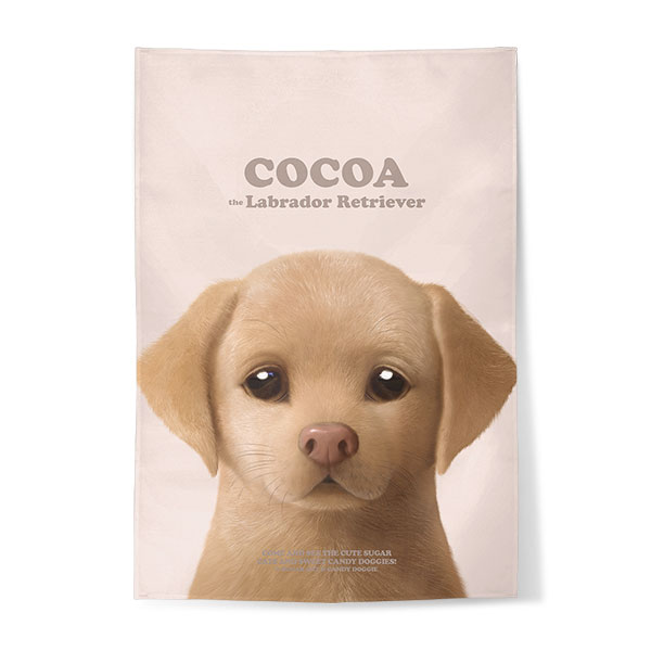 Cocoa the Labrador Retriever Retro Fabric Poster