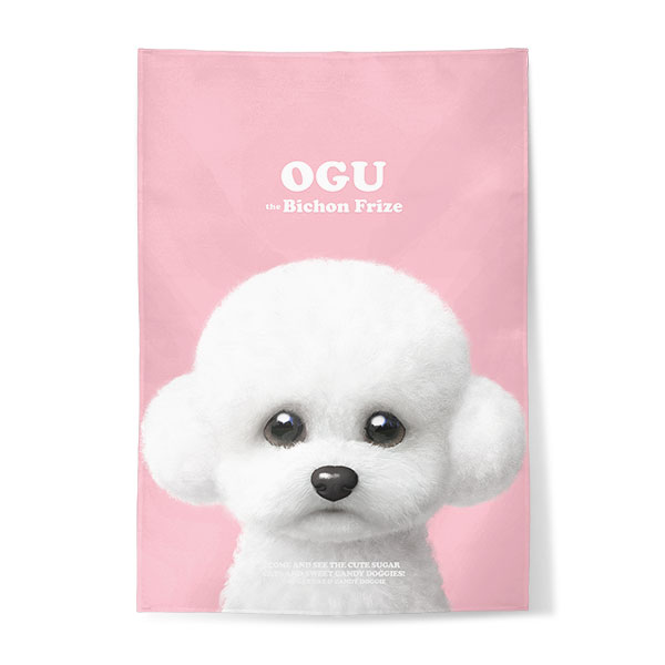 Ogu the Bichon Retro Fabric Poster