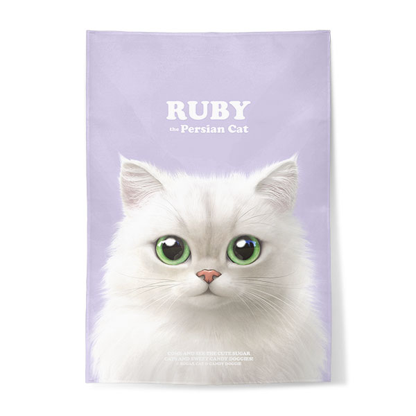 Ruby the Persian Retro Fabric Poster