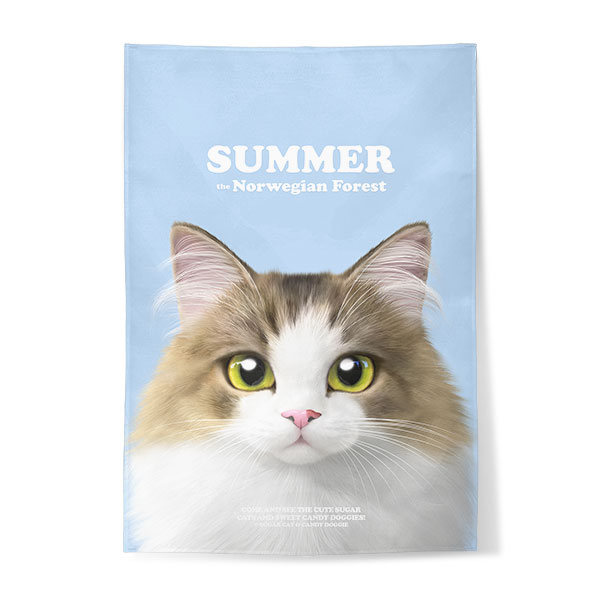 Summer the Norwegian Froest Retro Fabric Poster