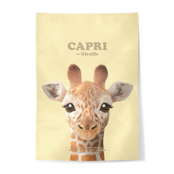 Capri the Giraffe Retro Fabric Poster